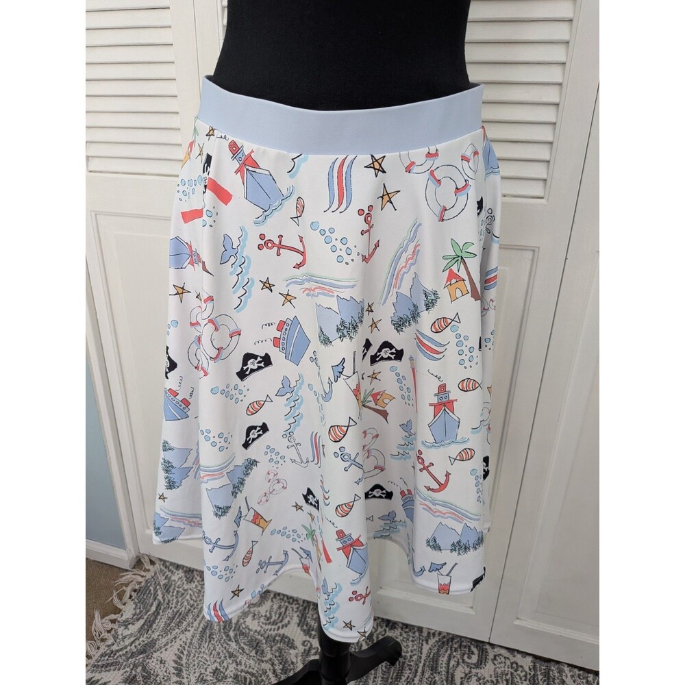 Disney Cruise Line Sketch Skater Skirt Women's 2X Swim Stretch 20" Length Whimsy